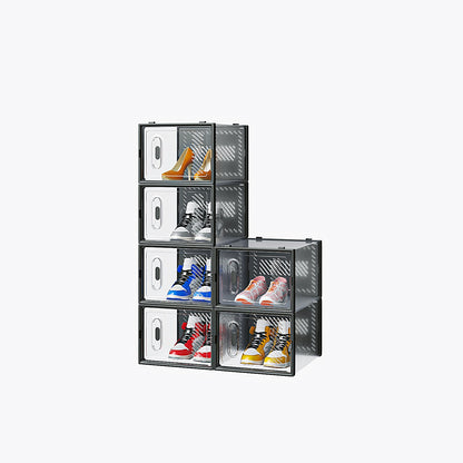 Modular Shoe Storage Box - Transparent & Stackable for Space-Saving Organization