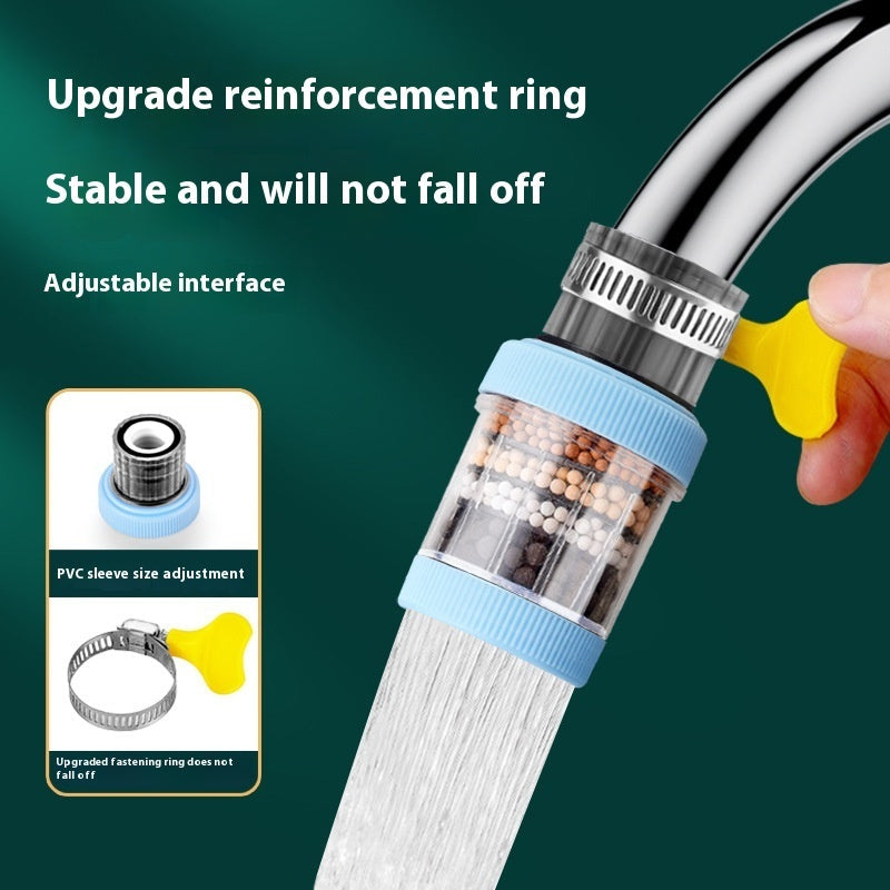 Water-Saving Faucet Water Filter with Replaceable Beads