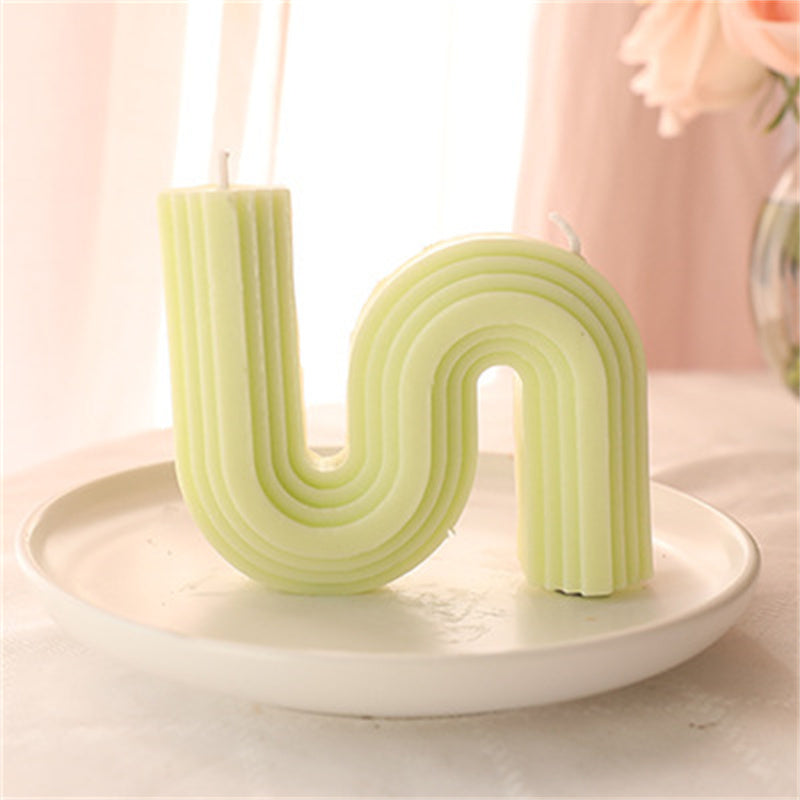 Pastel Curved Candles for a Calming, Eco-Friendly Home
