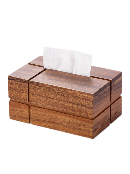Natural Wood Tissue Box Cover - Eco-Friendly Home Accessory