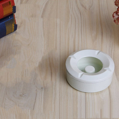 Eco-Friendly Black and White Round Soap Dish - Sustainable Bathroom Accessory