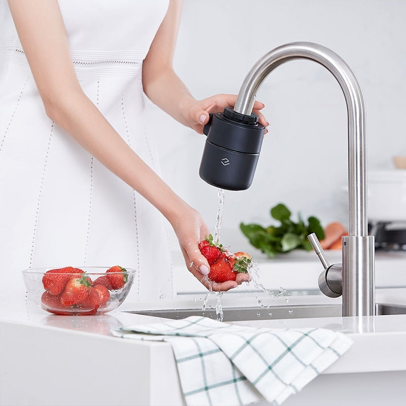 Water-Saving Black Faucet Attachment - Easy Install & Eco-Friendly