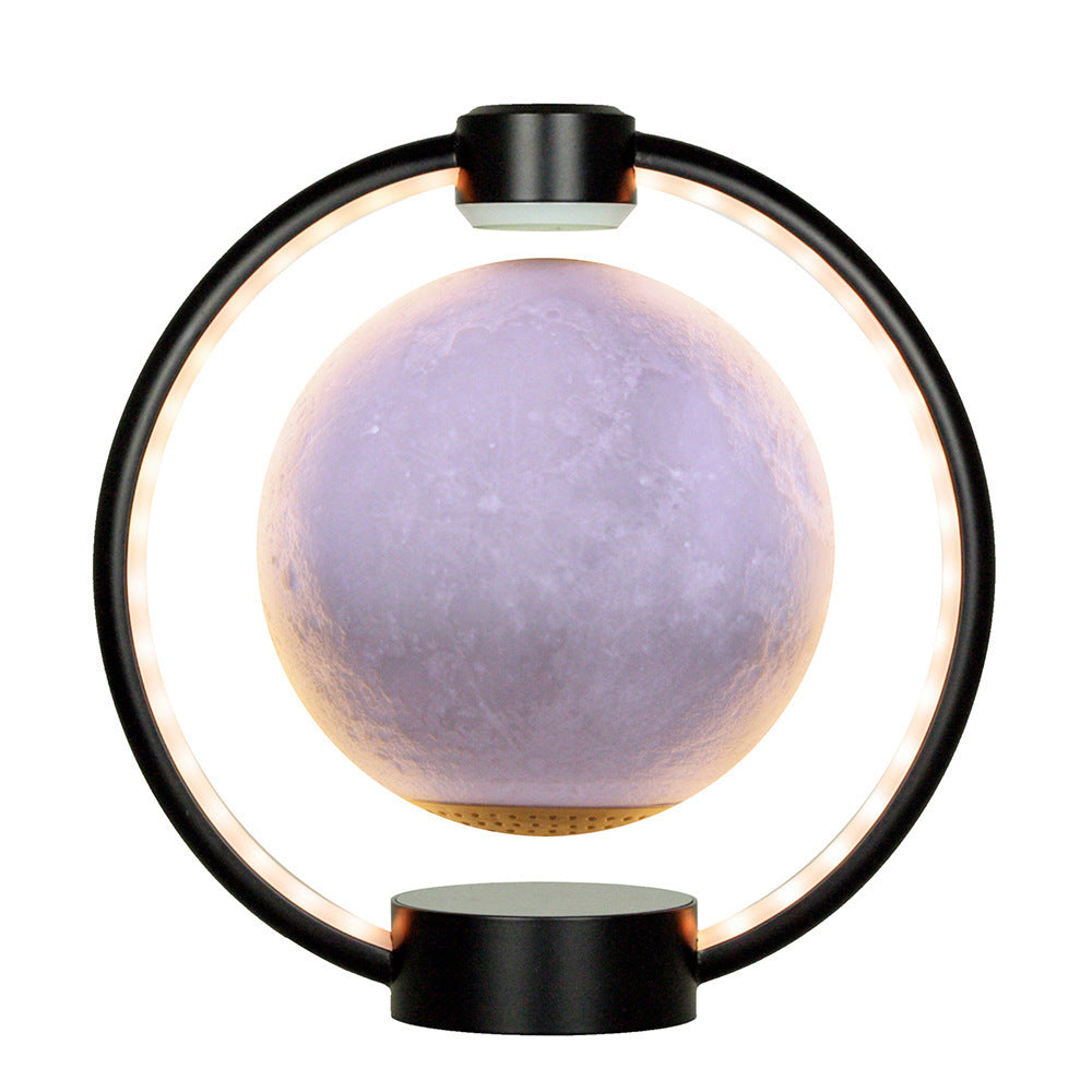 Levitating Moon Lamp with Wooden Base - Energy-Efficient LED Lighting