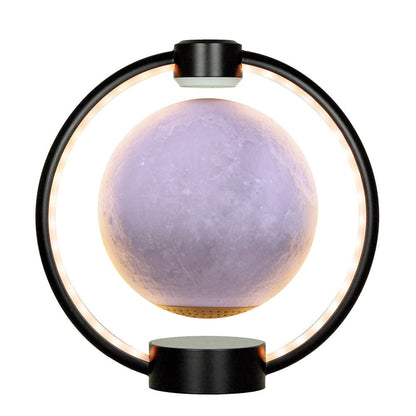 Levitating Moon Lamp with Wooden Base - Energy-Efficient LED Lighting