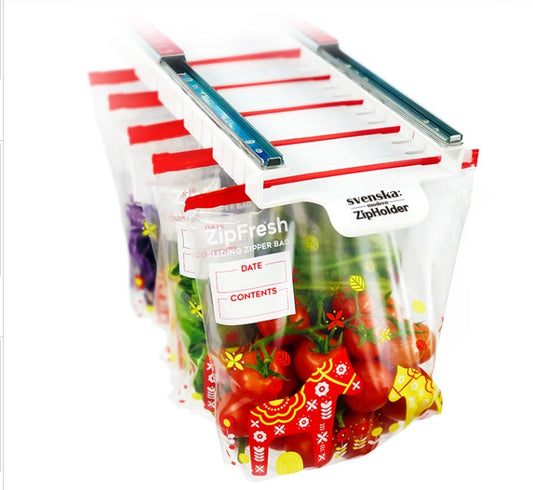 Eco-Friendly ZipHolder Bag Organizer for Sustainable Kitchen Storage