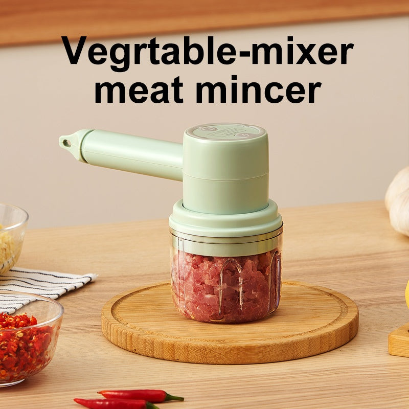 Wireless Handheld Food Mixer - Light Green, Rechargeable, Eco-Friendly