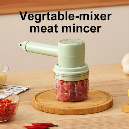 Wireless Handheld Food Mixer - Light Green, Rechargeable, Eco-Friendly