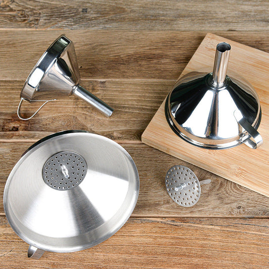 Stainless Steel Eco-Friendly Funnel Set for Kitchen & Household