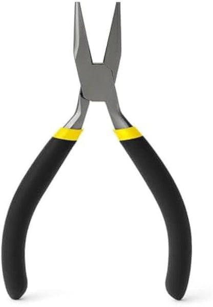 4.5-inch Flat Nose Mini Pliers Black - Small Flat-Nose Pliers for Jewelry Making, Crafts, Electronics & Wire Work