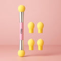 96 Pieces Eyeshadow Applicators with 4 Extra Replacement Tips (Yellow – 15cm Sponge Eye Shadow Applicator)