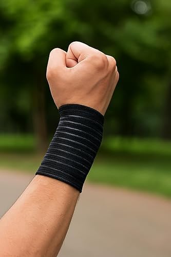 120 Pieces Adjustable Black Wrist Supports for Fitness - Comfortable and Durable Wrist Brace for Weightlifting (Gym – and Sports)