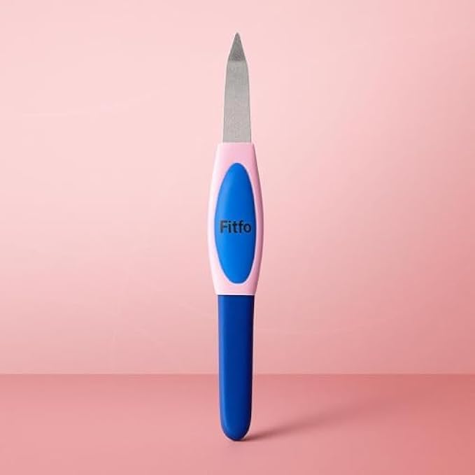 Blue Nail File 17cm – Long Manicure & Pedicure Nail Filer for Fingernails & Toenails, Portable Travel Nail File