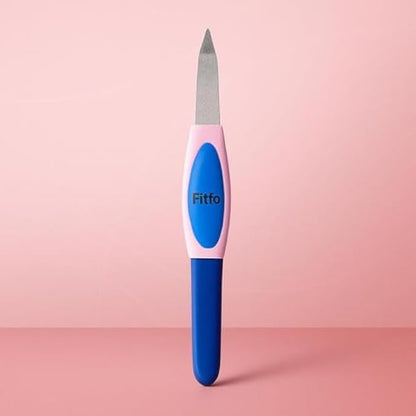 Blue Nail File 17cm – Long Manicure & Pedicure Nail Filer for Fingernails & Toenails, Portable Travel Nail File