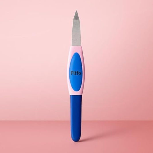 Blue Nail File 17cm – Long Manicure & Pedicure Nail Filer for Fingernails & Toenails, Portable Travel Nail File