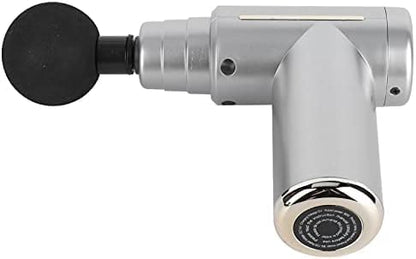 Massage Gun, Deep Tissue, Electric Muscle Massager, Portable, Ultra-Quiet, Grey with Black head