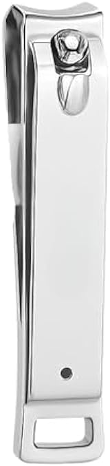 Magnifying Nail Clipper 9.1x1.9cm - Stainless Steel Fingernail Trimmer with Built-in Magnifier for Seniors & Low Vision Precision Manicure