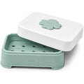 144 Pieces Soap Boxes with Drainage Design (Portable Soap Holder Case with Lid – Easy Clean Bathroom Soap Dish for Travel – Gym – Camping and Daily Use – White and Sage Green)