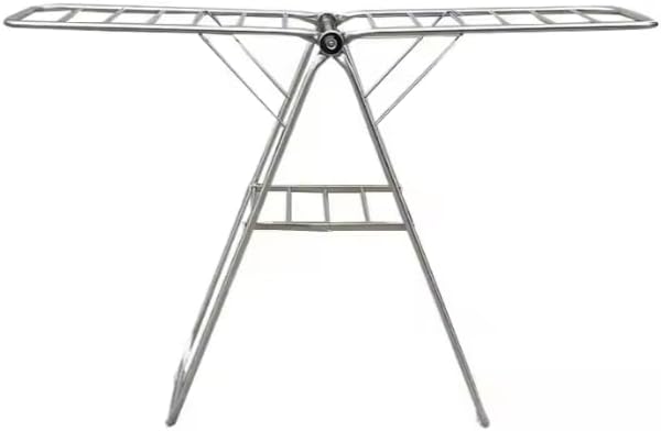 48 Pieces Heavy Duty Stainless Steel Laundry Racks (Vertical Folding Drying Stand – Space Saving & Portable – Ideal for Small Areas – No Assembly Needed – 25 Bars for Versatile Drying – Indoor & Outdoor Use)