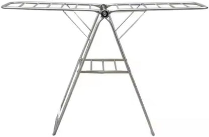 Heavy Duty Stainless Steel Laundry Rack – Vertical Folding Drying Stand, Space Saving & Portable, Ideal for Small Areas, No Assembly Needed, 25 Bars for Versatile Drying, Indoor & Outdoor Use