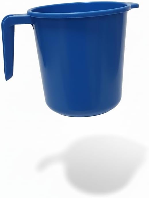 240 Pieces 1500 ML Plastic Mugs with Handle (Durable Lightweight Bathroom Mug for Multipurpose Use – Elegant Design – Large Capacity)