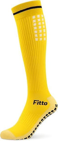 96 Pieces Anti-Slip Yellow Football Socks for Adults - Free Size