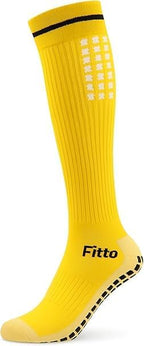 96 Pieces Anti-Slip Yellow Football Socks for Adults - Free Size