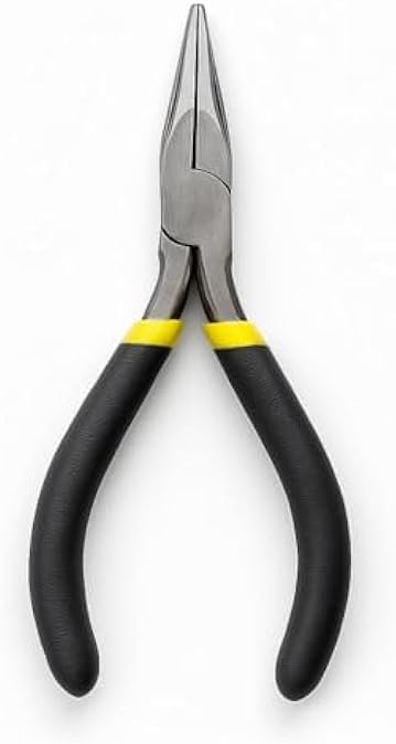 4.5-inch Rounded Nose Mini Pliers, Black - Roundnose Jewelry & Craft Pliers for Wire Bending, Beading, Electronics, Precision Work