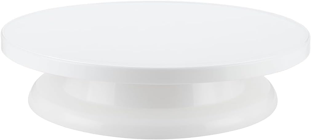 96 Pieces White Rotating Cake Stand - 360° Rotating Cake Turntables for Decorating (Frosting – and Display - Non-Slip – Easy-Clean Surface - Ideal for Cakes – Cupcakes – Desserts – Baking Enthusiasts)