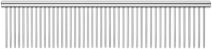 Pet Grooming Comb Long 19x4cm No Handle Stainless Steel Fur Deshedding Dematting Comb for Dogs Cats