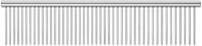 Pet Grooming Comb Long 19x4cm No Handle Stainless Steel Fur Deshedding Dematting Comb for Dogs Cats