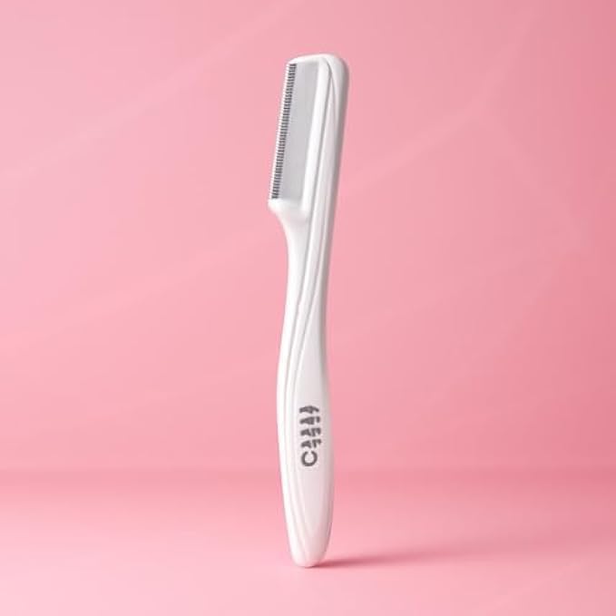 Eyebrow Razor White - Precision Facial Hair Remover & Eyebrow Trimmer, Dermaplaning Razor for Women