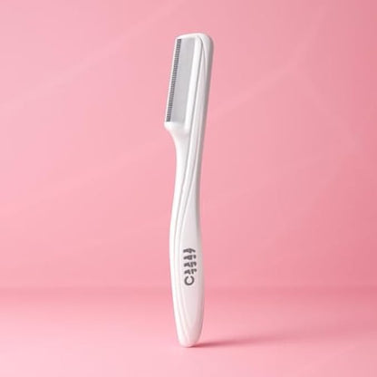 Eyebrow Razor White - Precision Facial Hair Remover & Eyebrow Trimmer, Dermaplaning Razor for Women
