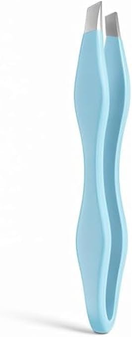120 Pieces Blue Precision Eyebrow Tweezers - Tweezers for Hair Removal (Makeup & Grooming – Portable Beauty Tweezer for Brows and Face)