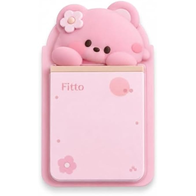 144 Pieces Magnetic Sticky Note Holders with Memo Pad (Compact Pink Note Dispenser for Refrigerator – Locker – Office Desk and Home)