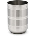 120 Pieces Stainless Steel Tumblers for Water (Juice and Daily Drinks – Reusable Rust-Resistant Drinking Cup with Ribbed Design – Silver)