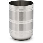 120 Pieces Stainless Steel Tumblers for Water (Juice and Daily Drinks – Reusable Rust-Resistant Drinking Cup with Ribbed Design – Silver)