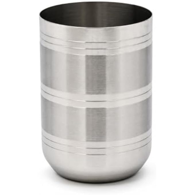 120 Pieces Stainless Steel Tumblers for Water (Juice and Daily Drinks – Reusable Rust-Resistant Drinking Cup with Ribbed Design – Silver)