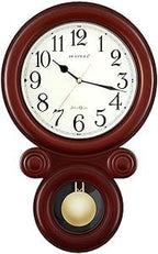 60 Pieces Elegant Wall Clocks with Pendulum (Stylish Wooden Finish Frame – Silent Quartz Movement – Large Numbers – Ideal for Home – Office – and Living Room Décor)