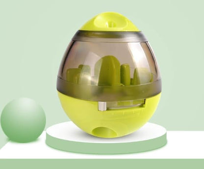 Cat & Dog Tumbler Feeding Toy – Interactive Treat Dispenser – Green