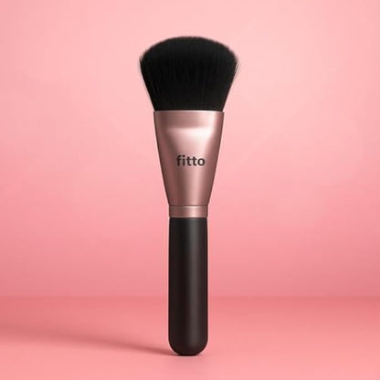 Black Makeup Brush 16cm - Travel Eyeshadow & Concealer Blending Brush, Soft Synthetic Bristles for Face, Powder, Blush, Contour