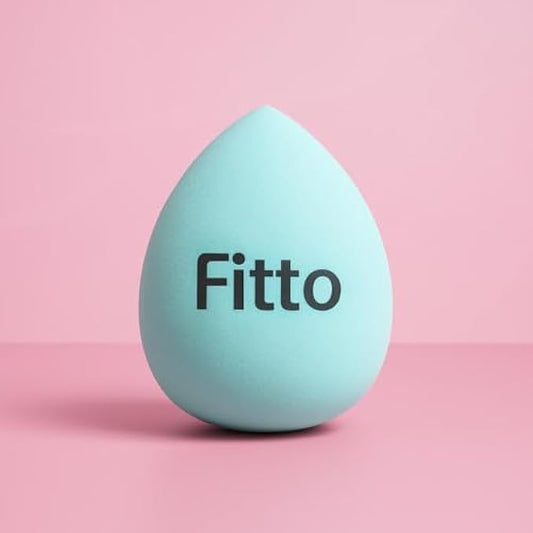 Powder Puffs Pack of 4 - Blue Makeup Powder Puff Velvet Face Cosmetic Applicator Reusable