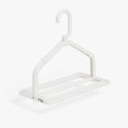 120 Pieces Retractable Folding Coat Hangers (Compact Design – White)