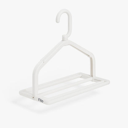 Retractable Folding Coat Hanger – Compact Design – White