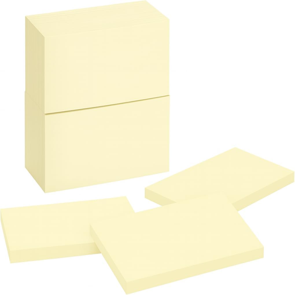 72 Pieces Sticky Notes (12 Pack – 5x3 Inches – Self-Stick Notes in Assorted Colors – Repositionable Sticky Notes for Office – Home – School – and Classroom – 12 Pads of 100 Sheets Each)