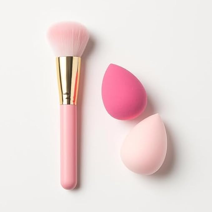 96 Pieces Pink Makeup Brush Soft Synthetic Face Brushes for Foundation Powder Blush Contour Cream Liquid Cosmetics