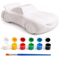 96 Pieces DIY Creative Car Painting Kits with White Paintable Car Model (6 Paint Pots and Brush – Assorted Colors)