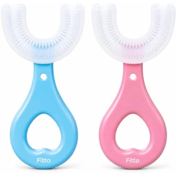 96 Pieces U-Shaped Silicone Toothbrush Sets with Soft Bristles and Easy-Grip Handle (Manual Oral Cleaning Brushes for Teens 13+ and Adults – Pink and Blue – Pack of 2)