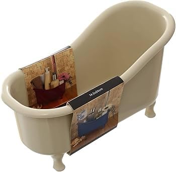120 Pieces Decorative Mini Tub Shaped Multi-Purpose Bathroom Organizer Baskets (White)