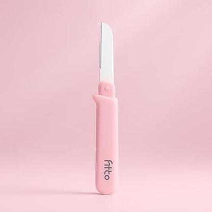 Eyebrow Razor Pink 14cm - Facial Hair Remover Brow Razor Precision Trimmer Stainless Steel Safety Blade