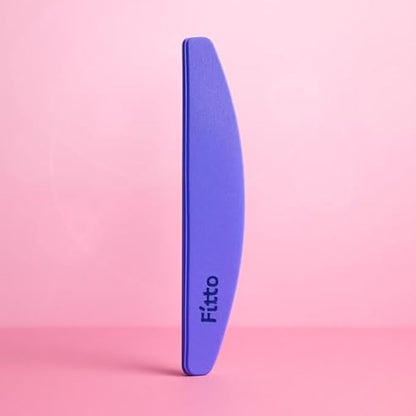 Blue Nail File - 2-Sided Nail Filer & Emery Board for Manicure Pedicure, Portable Nail Buffer for Smooth Nails